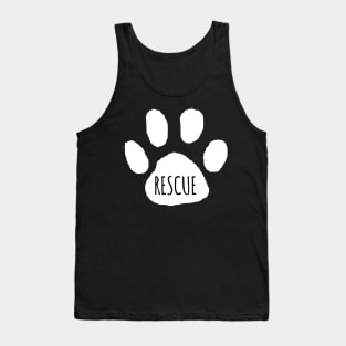 Rescue Dog dad mom woman gift funny cute canine owner Tank Top